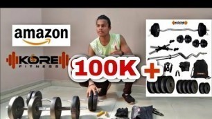 'Kore K-PVC 20kg Combo 3 Leather Home Gym and Fitness kit Reviews and unboxing By Lakshya Dewangan'