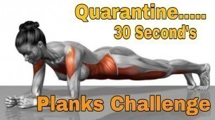 '30 Second\'s Planks Challenge ॥ Home Exercise॥ Home Quarantine Routine Workout'