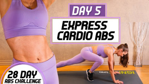 '28 DAY ABS CHALLENGE | Day 5: Express Cardio Abs (5 min workout) No equipment | Anastasia Vlassov'