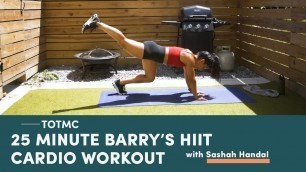 25 Minute Barry's HIIT Cardio Workout | Trainer of the Month Club | Well+Good