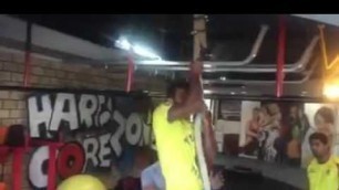 'Training in progress rope climbing only at 360 Degree Fitness'