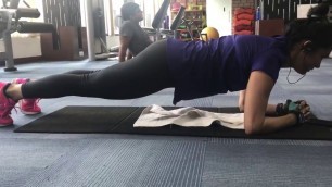 'Sabita Nanaiah Reddy doing a perfect plank  Looking fabulous  - 360 Degree Fitness'