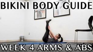'BBG Week 4 Day 2 Arms & Abs | Intermittent Fasting | Kayla Itsines Bikini Body Guide Review'