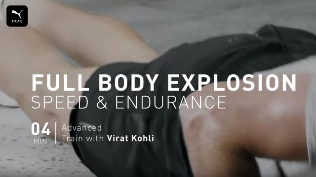 Full Body Explosion 4 Minute At Home Workout for All Levels with Virat Kohli | PUMATRAC