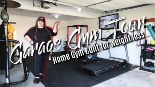 'Home Gym for my Weight Loss Journey | Garage Gym Tour | Losing 200lbs'