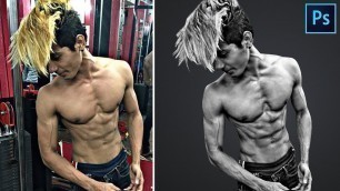 'Danish zehen | Fitness Model BLACK & WHITE Effect | Magazine effect'