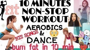 '10 Min Fat Burning Cardio Workout- Bipasha Basu unleash \'Full body Workout\'-Vidhi #aerobics #cardio'