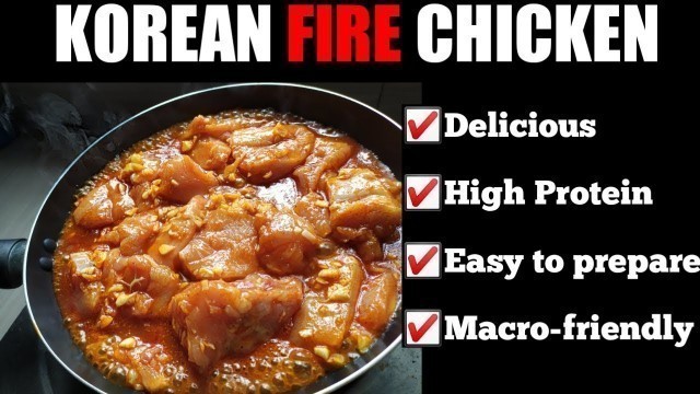 'Easy KOREAN FIRE CHICKEN (High PROTEIN Bodybuilding Recipe) Pinoy Fitness Meal Prep | MikeG'