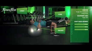 'Fitness First Freestyle exercise - Single Arm Dumbbell Chest Press - Dumbbell'
