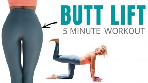 '5 Min BUTT LIFT workout  (no squats or equipment)'