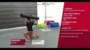 'Fitness First Freestyle exercise - ViPR Lunge Over Shoulder - ViPR'