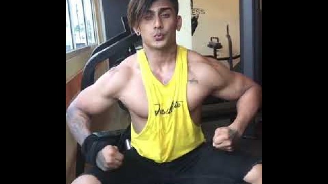 'Muscular Indian  Desi Hunk Male Model / Gym workout video/ Gym Desi men /Desi body builder/'