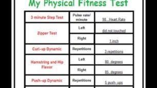 'My Physical Fitness Test (Sample)'