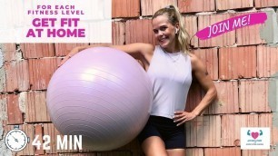 'Intense Full Body Fit Ball Workout For All Fitness Levels By 2FitnessLovers'