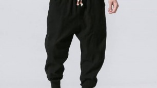 'Cheap Autumn mens cotton Sweatpants gyms Fitness workout solid trousers male Casual Pencil Pants'