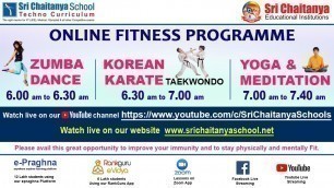 'Online Korean Karate (Taekwondo) Ep-31 || Fitness Session || Sri Chaitanya Educational Institutions'