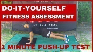 'Do-it-yourself Fitness Assessment: 1 minute Push Up Test'