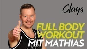 'CLAYS LIVE: Full Body Workout mit Mathias 24.03.2020'