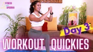 'Workout Quickies Day 3 - LUNGES | 8 min Intense HIIT Workout | Fitness with Apoorva #StayHome'