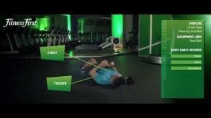 'Fitness First Freestyle exercise - Chest Pass Press Up And Roll - Steel Bell'