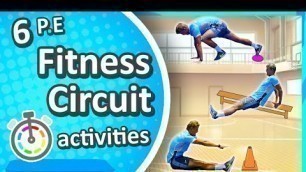 '6 Physical Education Fitness Circuit activities | Grades K-8'