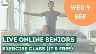 '20 Min Live Seniors Workout - Wednesday 9th September'