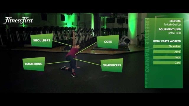 'Fitness First Freestyle exercise - Turkish Get Up - Kettlebells'