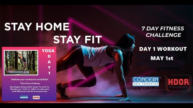 'Day 1 - 7-Day Fitness Challenge (Diya Kapoor, Yoga)'