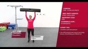 'Fitness First Freestyle exercise - ViPR Clean and Press - ViPR'
