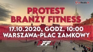'PILNE! Mega protesty branży fitness przeciwko zamykaniu siłowni i basenów! Relacja LIVE wRealu24!'