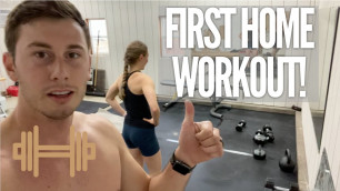 'Garage Gym Build-out: Our first workout!'