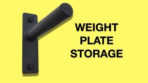 'Wall Mounted Weight Plate Storage Rack (Garage Gym Setup)'