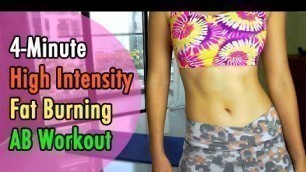 4-Minute High Intensity Fat Burning AB Workout (Bikini Body)