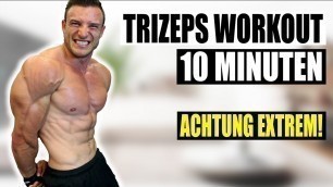 '10 Minuten Trizeps Workout für Zuhause | Kombinationsworkout für Qualitätsmuskulatur - Sascha Huber'