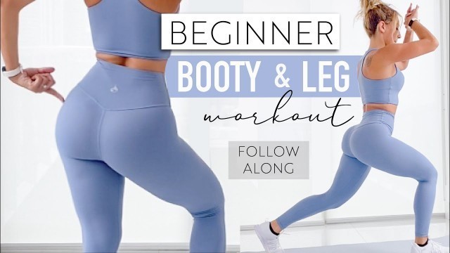 'BOOTY & LEG WORKOUT ♡ Beginner Follow Along Workout!'