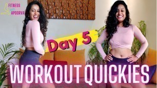 'Workout Quickies Day 5 CARDIO | 7 min Intense HIIT Workout | Fitness with Apoorva #StayHome'