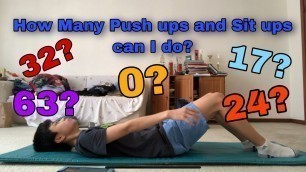 '12 Year Old Tries Push Up+Sit Up Physical Fitness Test'
