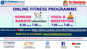 'Online Korean Karate (Taekwondo) Ep-132 || Fitness Session || Sri Chaitanya Educational Institutions'