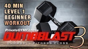'Beginner Total Body & Pulse Dumbbell Workout - (W6, D3) | DUMBBLAST 3 