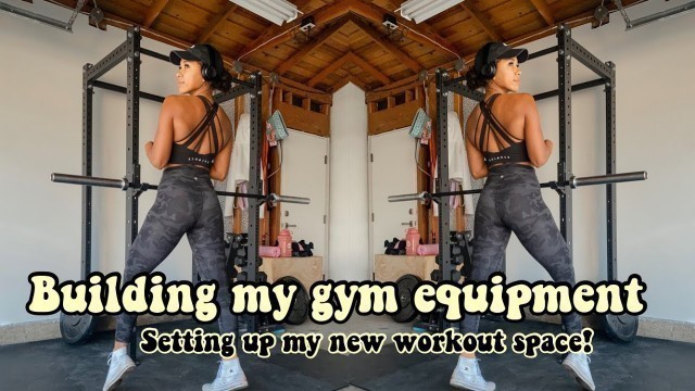 'i built my own garage gym (equipment linked!) + leg day workout!!'