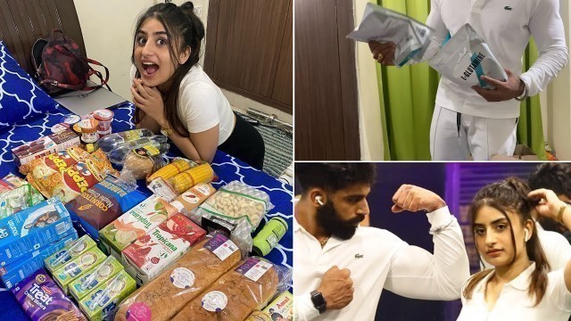 '#vlog - Fake fitness shit | Funny ladki | Supplements unboxing | Grocery shopping'