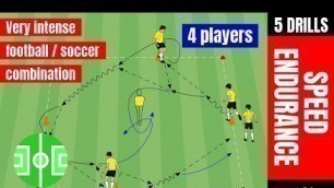 'Very intense football/soccer combination | fitness football speed endurance exercise with ball'