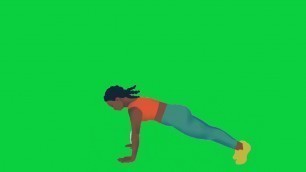 'Gym, exercise, workout, stretching, health care animated cartoon green screen video for Youtubers'