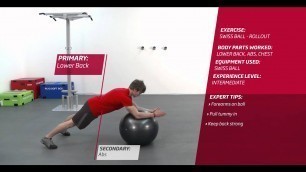 'Fitness First Freestyle exercise - Fitball Rollout - Fitball'