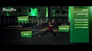 'Fitness First Freestyle exercise - Side Lunge With Extension - ViPR'