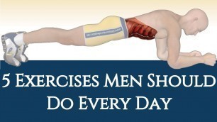 '5 Exercises Men Should Do Every Day [KEEP YOU FIT] | Best Exercises For Men | NO GYM!'