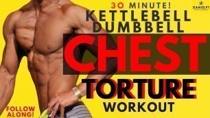 'INTENSE Chest Exercises At Home | Kettlebell Chest Workout | Follow Along Workout'