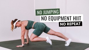 '30 MIN NO JUMPING FULL BODY Workout | NO Repeat NO Equipment HIIT