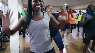 'Fitlifewithchero - Intense aerobics warm up -Paul @Jamii fitness center'