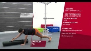 'Fitness First Freestyle exercise - ViPR Plank with Pull - ViPR'